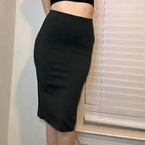 Dark green pencil skirt